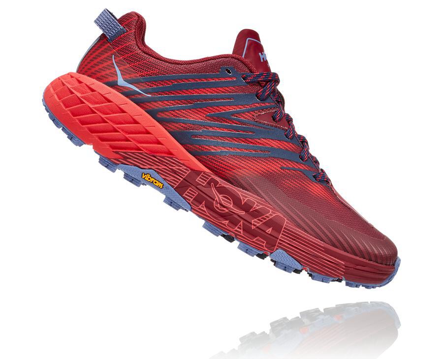 Hoka One One Trainers Womens Red - Speedgoat 4 - 05813GEVR